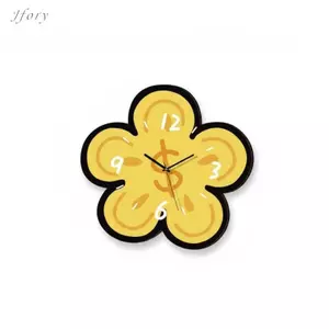 Đồng hồ để bàn bằng gỗ sáng tạo Jfory Thiết kế Dopamine Đồng hồ trang trí Mini Trang trí tường cho phòng khách và phòng ngủ