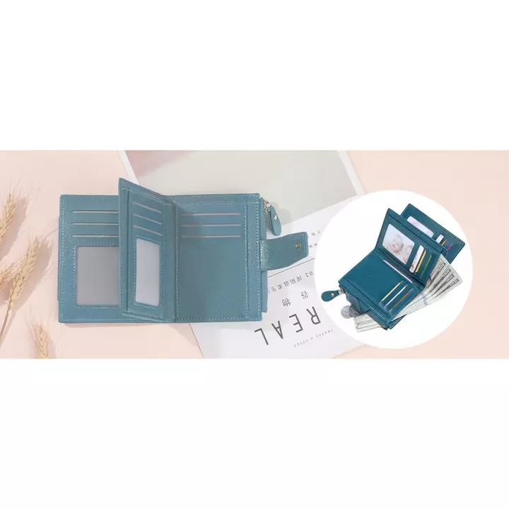 Ví nữ da mềm Ví nữ sinh viên ngắn phiên bản Hàn Quốc Ví đựng tiền xu đa chức năng Ví giấy phép lái xe Ví nữ – 7