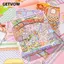 GETVOW Nhãn dán cảnh thu nhỏ, Xếp chồng trực quan DIY Nhãn dán xếp chồng trực quan, Nhãn dán phong cảnh hoạt hình PET Sách quà tặng trẻ em