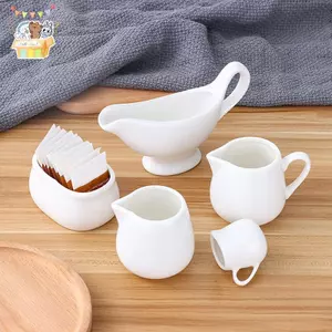 50 / 100 / 160 / 220ml Gốm Sứ Lọ Kem Hộp Đựng Cốc Bộ Đồ Ăn Dụng Cụ Nhà Bếp Trắng Đường & Kem & Nồi Sữa Bình ELWW