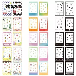 SHUPUN 10 Cái / bộ Đề Can Trang Trí, Nhãn Dán Khung Ảnh 3 inch Camera Tức Thì PET, Văn Phòng Phẩm Sáng Tạo Đa Năng DIY Cho Fujifilm /
