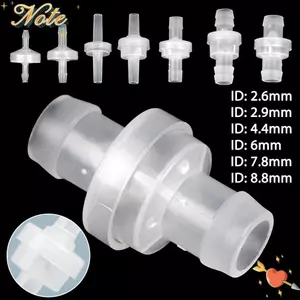 NOTE1 1 / 5 Cái Van Một Chiều, Khí Chất Lỏng Nước Đường Kính Chất Lỏng 3 / 4 / 6 / 8 / 10 / 12mm Van Kiểm Tra Nhựa, Bền Chùa Nội Tuyến Một Chiều Không Quay Lại Phụ Kiện Máy Bơm Không Khí Chặn Chất Lỏng
