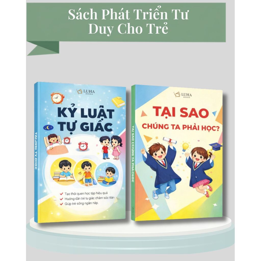 Bộ sách 5 cuốn: Kỷ Luật Tự Giác, Đắc Nhân Tâm cho trẻ, Tại Sao Phải Học, Định Luật Murphy