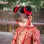 HFSHY 2 Cái / bộ Trẻ Em Dễ Thương Tết Nguyên Đán Dây Buộc Tóc Co Giãn Bé Gái Đáng Yêu Dây Cao Su Mềm Trẻ Em Phụ Kiện Tóc VN