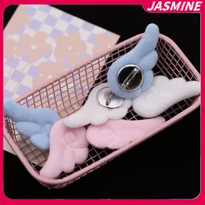 JASMINE 1 Đôi Cánh Thiên Thần Nhỏ Thổ Cẩm Phong Cách Nhật Bản Ngọt Ngào Quần Áo Trang Trí Y2K Sang Trọng Túi Mũ Phụ Kiện JASMINE