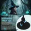 DONOVANQQ Halloween Hat, Gothic Lưới Sợi Gothic Gothic Mũ Phù Thủy, Ngộ nghĩnh Cao Mũi Nhọn Nón Top Bướm Kẹp Tóc Có Thể Tháo Rời Nữ Phù Thủy Mũ Trường Sự Kiện