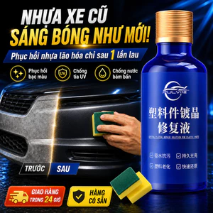 🔥 Chai tân trang nhựa xe hơi mờ xước|Dung dịch mạ bóng phục hồi nhựa ô tô cũ |Xi bảo dưỡng vè bánh cản xe chống bạc màu