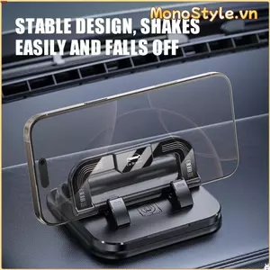 Giá đỡ điện thoại ô tô MONOSTYLE, chống trượt có biển số Giá đỡ điện thoại di động, Giá đỡ điện thoại dính có thể điều chỉnh thiết kế 2 trong 1 di động để chia sẻ chuyến đi