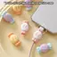 Vỏ bảo vệ cáp dữ liệu silicon GE Bộ sắp xếp cáp 2 trong 1 hoạt hình dễ thương có lưu trữ Phụ kiện sạc Sử dụng du lịch VN