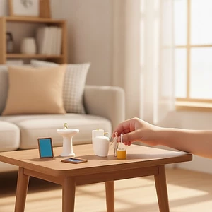 4 Miếng Nhà Búp Bê Bộ Phòng Tắm Trang Trí Thu Nhỏ Bộ Phòng Tắm Thu Nhỏ Nhà Vệ Sinh Và Bồn Rửa Đồ Nội Thất Thanh Lịch Làm Việc