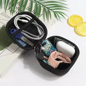< beartwo > Di Động Mini 3C Vỏ Cứng Kỹ Thuật Số Tiện Ích Túi Bảo Quản Tai Nghe Da Nhân Tạo Cáp Dữ Liệu U Đĩa Tổ Chức Mới