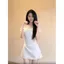 Phong cách Hàn Quốc Mặc phong cách nhẹ nhàng Kết cấu khí chất một vai Slim-fit Váy ngắn Người đàn ông nhỏ Váy siêu Hot Hợp thời trang mùa hè