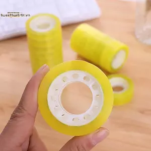 TRTR Văn phòng phẩm Văn phòng phẩm Băng trong suốt 12mm Băng keo niêm phong 30 mét Băng trong suốt Bán buôn VN