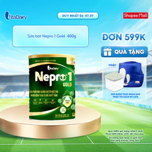Sữa bột Nepro 1 Gold - Phù hợp chế độ dinh dưỡng đặc biệt (dành cho người tiểu đường) - Lon 400g