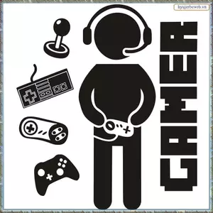 Đề Can Game Thủ Cho Bé Trai Phòng Trò Chơi Dán Tường Cho Trẻ Em Phòng Bé Trai Phòng Ngủ Phòng Chơi Trang Trí Tường