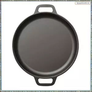 Chảo chiên cắm trại bằng gang BBQ, Chảo bánh Pizza chống dính tay cầm đôi, Chảo nấu gà thịt lợn bít tết, Chảo nấu ăn