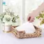 2 Chiếc Phòng Tắm Dùng Một Lần Giá Đỡ Khăn Khách Dài Cỏ Biển Dệt Mây Wicker Bàn Tay Khách Khăn Giỏ Khay, L