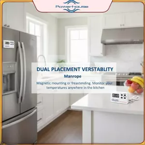 Đồng hồ đo nhiệt độ kỹ thuật số POWER cho quầy lạnh gia đình Nhà hàng Sử dụng với màn hình LCD lớn Bao gồm pin phản hồi nhanh.