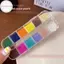Hodou 12 Lưới Mini Sống Động Móng Tay Nghệ Thuật Hạt Bóng Nhỏ Móng Tay Quyến Rũ Cho DIY Nhà Làm Móng Tay Móng Tay Nghệ Thuật Salon Sử Dụng Hàng Ngày VN