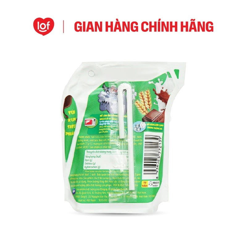 Sữa lúa mạch socola KUN thùng 24 túi x 110ml