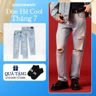 Quần Jeans Nam ICONDENIM Ống Suông Scar Form Straight QJID0284
