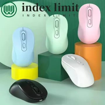 Chuột không dây công thái học INDEX LIMIT, Chuột không dây Macaron tiêu thụ năng lượng thấp 1600DPI, Phụ kiện máy tính trò chơi chuột không dây đầy màu sắc 2.4GHz di động tiện lợi