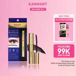 Chuốt Mi Nongchat Browit Siêu Tơi Dài Và Cong Mi, Kháng Nước Siêu Bền Mascara My Everyday 5.5g