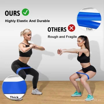 Dây kháng lực để tập luyện, Dây tập thể dục Bộ dây kháng lực với 5 cấp độ kháng lực, tập luyện nhiều màu để thể dục trong nhà & ngoài trời, Huấn luyện sức mạnh chân, Yog