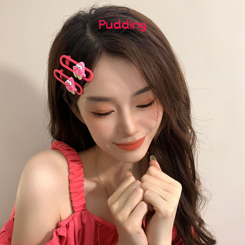 [pudding] Kẹp tóc nữ tính Cảm giác Phụ kiện tóc hoạt hình sáng tạo Miếng bọt biển dễ thương Kẹp tóc cho bé
