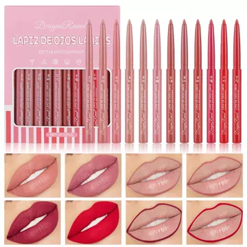Suily 12 Màu Matte Lip Liner / Son Môi Bộ, Bộ Trang Điểm Môi Một Bước, Bộ Sưu Tập Nhung Khỏa Thân Chống Thấm Nước Lâu Son Bóng, Son Lót Cho Nữ Tạo Môi Mờ Hoàn Hảo