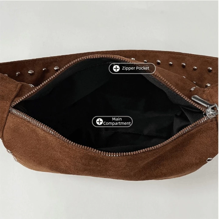 Women's Minimalist Suede Shoulder Bag – for Travel – 2