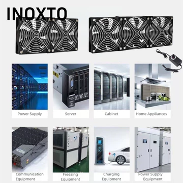 Quạt xả đa chức năng INOXTO, có bộ điều khiển tốc độ Quạt thông gió làm mát hiệu quả cao, Bộ định tuyến quạt làm mát tốc độ cao lưu thông không khí chất lượng