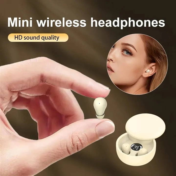 MSHUKCini Tai Nghe Vô Hình Bluetooth 5.4 Tai Nghe In-Ear Không Dây Thật Tai Nghe Thể Thao Âm Thanh Tai Nghe audifonos Bluetooth Tai Nghe Không Dây Khử Tiếng ồn Tai Nghe Chơi Gameheadset 5TP