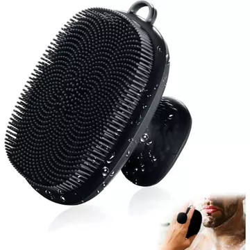 Máy Chà Mặt, Máy Chà Mặt Silicon Cho Nam Bàn Chải Làm Sạch Da Mặt Silicon Bàn Chải Rửa Mặt Hướng Dẫn Sử Dụng Làm Sạch Chống Thấm Nước Chăm Sóc Da Mặt Bàn Chải Tẩy Tế Bào Chết- Đen