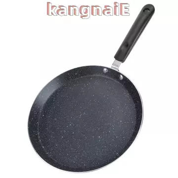 Chảo Crepe Chống Dính KANGNAI, Nồi Chảo Chiên Đen Hợp Kim Nhôm, Dễ Dàng Vệ Sinh Hình Tròn Lớp Phủ Chống Dính Tay Cầm Nhựa Chảo Chảo Chảo Chảo Bữa Sáng Tại Nhà