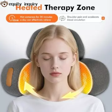 Gối mát xa cổ yêu cầu, Đệm massage cổ tử cung 3 trong 1 nén nóng, Massage toàn thân có thể điều chỉnh ánh sáng đỏ Massage rung Gối cổ tử cung Sử dụng tại nhà