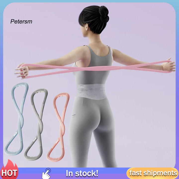 Bài tập chân PP Dây kháng lực Mở rộng ngực Dây kháng lực Silicone Chống trượt Hình 8 Dây kháng lực 25 / 35lbs – Dây đeo tập luyện sức mạnh đàn hồi dàn