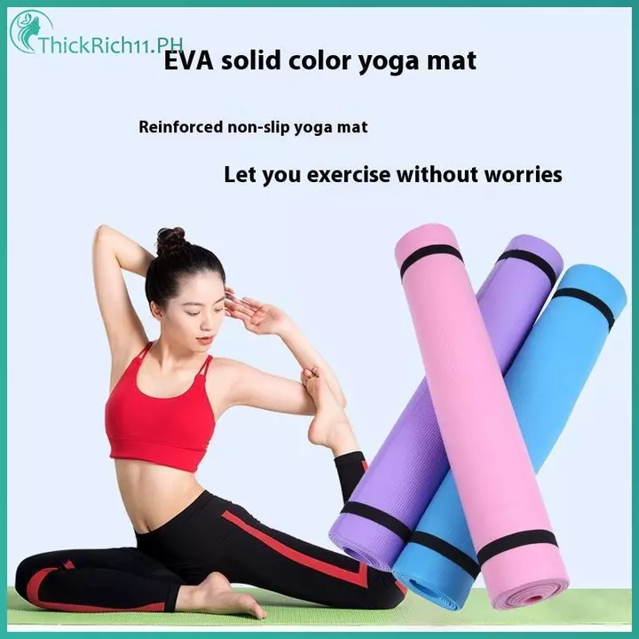 ThickRich 1 Thảm tập Yoga Thi Thảm tập thể dục thể thao chống trượt 3MM EVA Thảm tập yoga xốp thoải mái để tập thể dục Yoga và Pilates Thảm tập thể dục PH