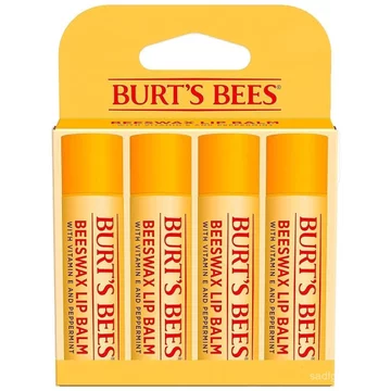 Burt 'sBees Lipstick-Original Bees, Kem dưỡng ẩm môi, Chứa sáp ong có trách nhiệm, Không tô màu, Chăm sóc môi nguyên bản, 4 chiếc, 0,15oz. Auvit