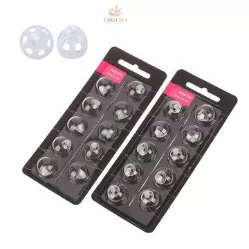 Eshylala 10 Chiếc Máy Trợ Thính Nút Tai Mái Vòm Silicon Trắng Mở Phù Hợp Đầu Tai Có Thể Thay Thế Phụ Kiện Máy Trợ Thính 8 / 10 Mm Mất Thính Lực