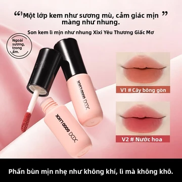 Xixi mờ nhung son bóng lâu trôi không thấm nước màu cho tông màu da vàng hoàn hảo cho học sinh Son môi sắc tố cao làm sáng da trang điểm hàng ngày son môi bea
