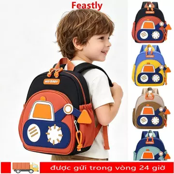 Ba lô trẻ mới biết đi FEASTLY cho bé trai, Ba lô mẫu giáo chống nước, Ba lô Mini dễ thương Alleviate Burden mở rộng dây đeo Ba lô trẻ em cho trẻ em chăm sóc ban ngày