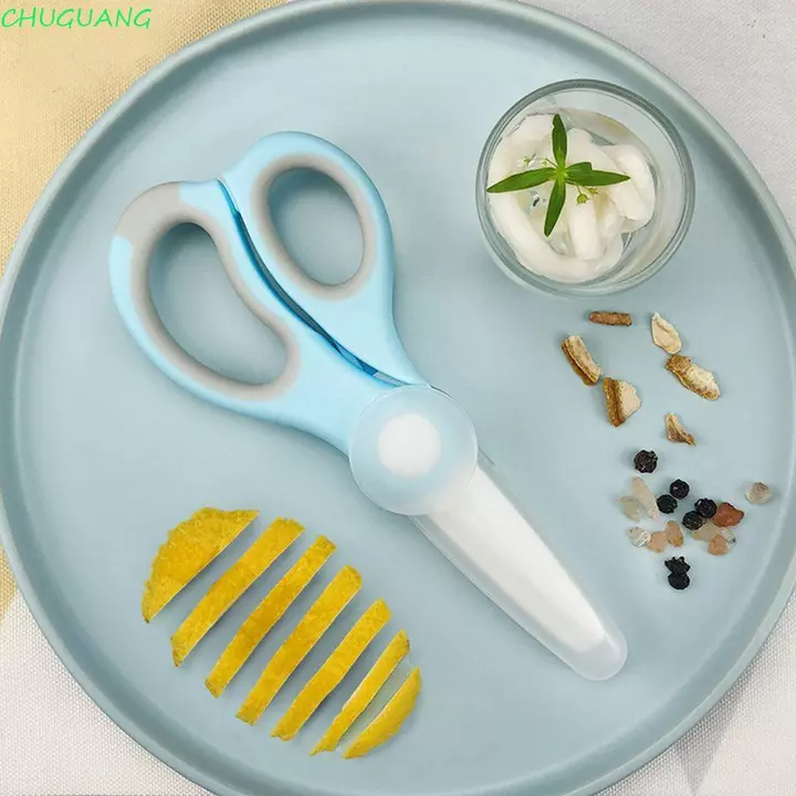 CHUGUANG Kéo Thức Ăn Cho Bé Đồ Dùng Cho Bé Hộ Gia Đình Bộ Đồ Ăn Cho Bé Hộp Cắt Hộp Bảo Quản Trẻ Sơ Sinh Hỗ Trợ Cho Ăn
