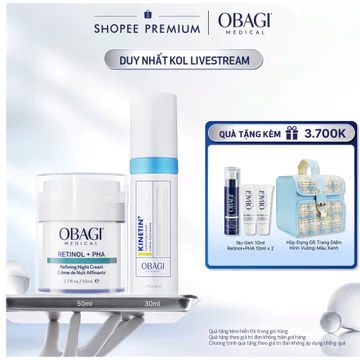 [Obagi-Lucie] Bộ đôiKem Dưỡng Đêm Obagi Retinol + PHA 50ml và Kem Dưỡng Dịu Da Kinetin+ Hydrating 50ml