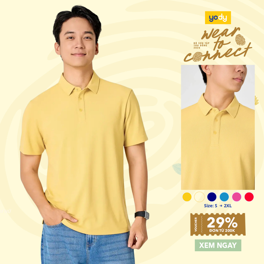 [POLO ALL IN 1] Áo Polo Nam Regular Cổ Ép Có Xẻ Tà MCPO26A023