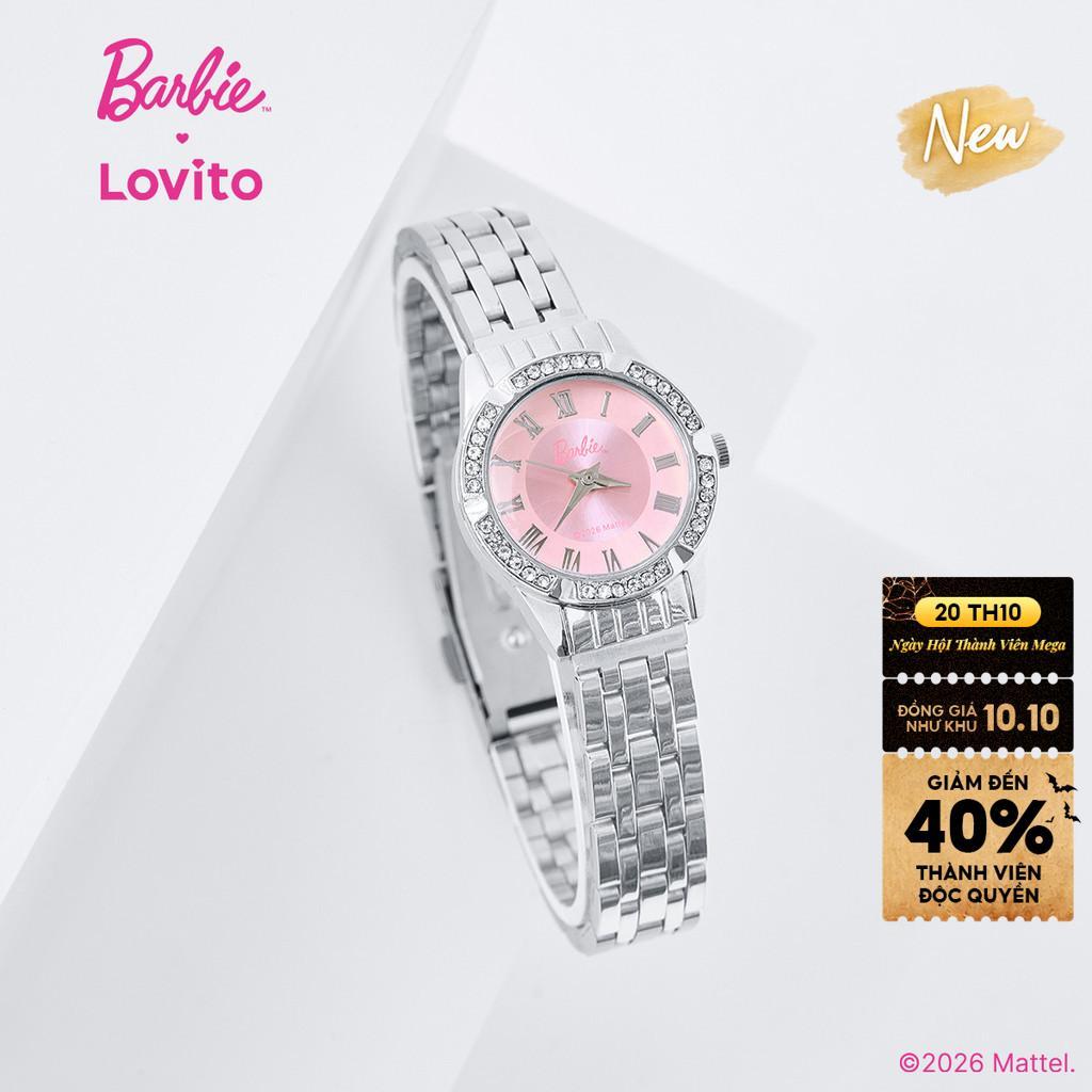 (New Arrival) Barbie™ X Lovito Đồng hồ thạch Anh dây xích Sang trọng QWBL6PAD047