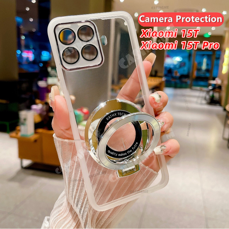 Ốp lưng từ tính Xiaomi 17T 15TPro 2025 cho Xiaomi 15T 15T 15 T T T15 15TPro Xiaomi15T Pro 4G 5G 2025 Giá đỡ Len Camera Vỏ điện thoại chống nước Vỏ mềm trong suốt