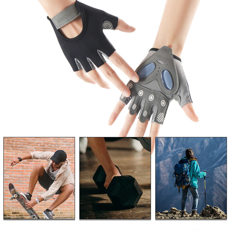 Găng Tay Tập Gym Chất Lượng Cao,Thiết kế đệm khí chống trượt, thoáng khí và bền，chống chai tay