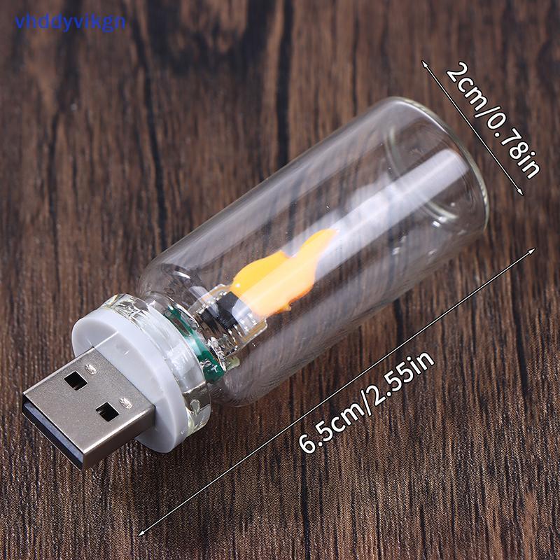 VHDD 5V LED Mô Phỏng Bóng Đèn Ngọn Lửa USB Đèn Ngủ Lễ Hội Ô Tô Di Động Bóng Đèn Trang Trí VN