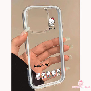 Ốp Lưng Cho Iphone 15 14 13 17 11 16 12 Pro Max Air XS XR X Max 14 16 15 Plus Hoạt Hình Dễ Thương Happy HelloKitty Sang Trọng 2 Trong 1 Ốp Lưng